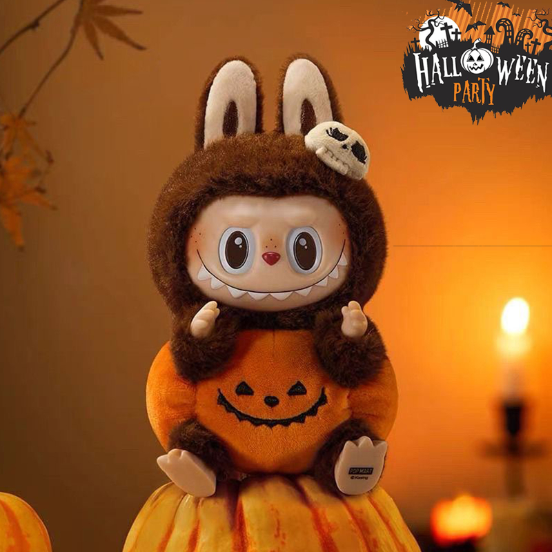 POP Mart Labubu Halloween Series Plush Doll Keychain Cute bunny Figures