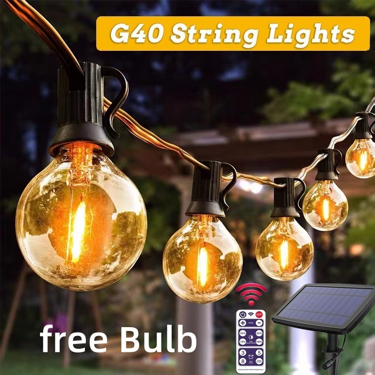 15M/10M/ 7M G40 Solar light LED Bulbs Light USB Remote and plug