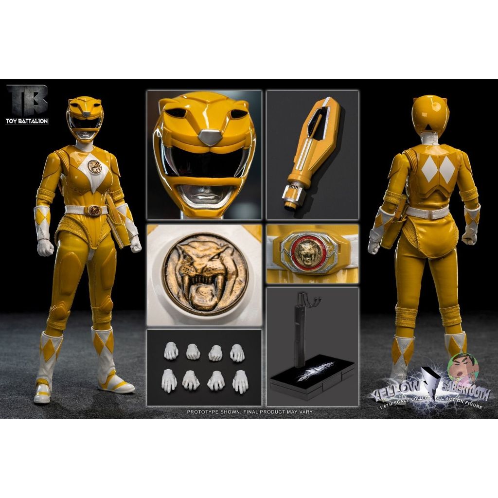 Toys Battalion 1/6 TB013 Mighty Morphin Power Rangers Yellow Sabertooth ...