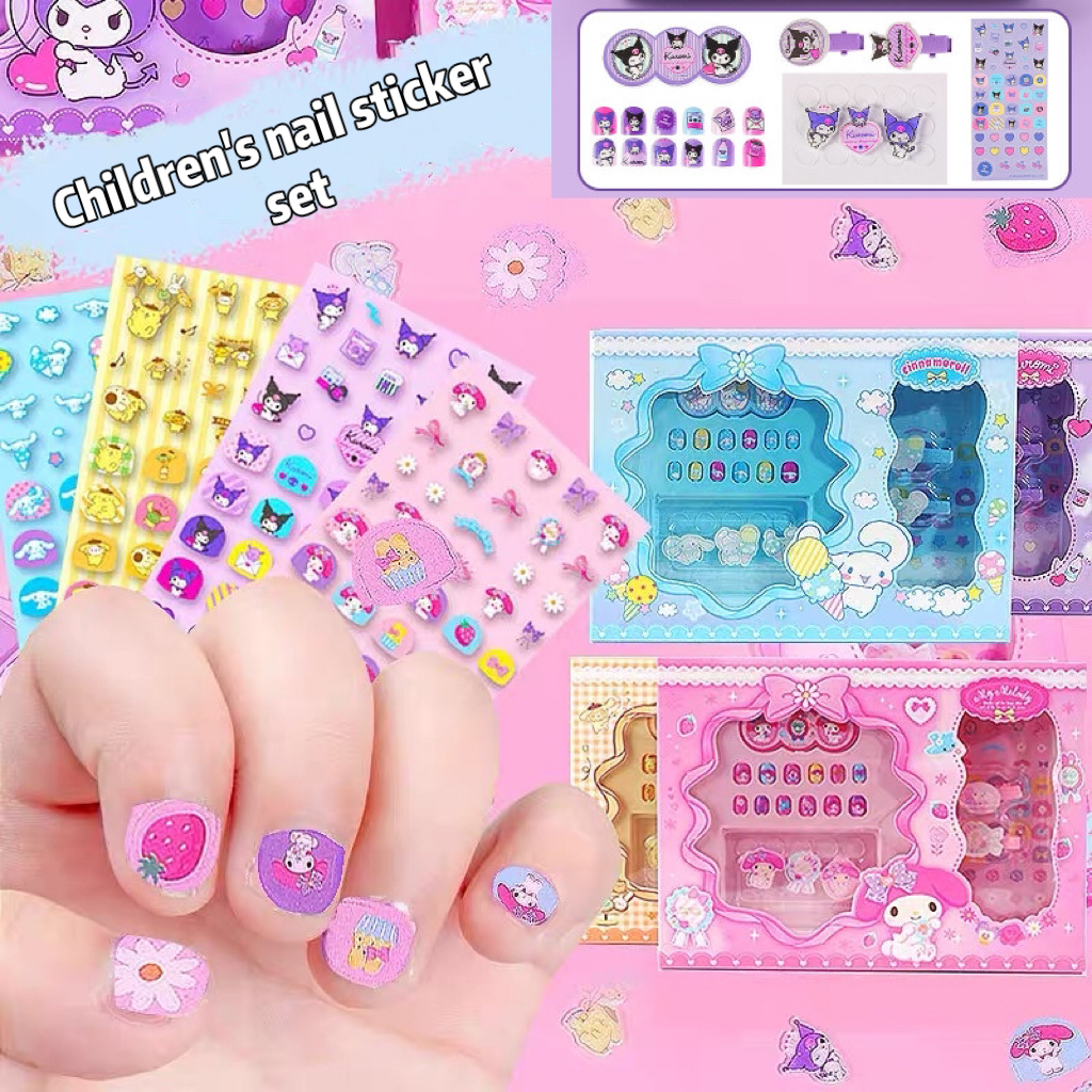 COD Kuromi nail sticker goo card DIY cream guke luxury girls full set ...