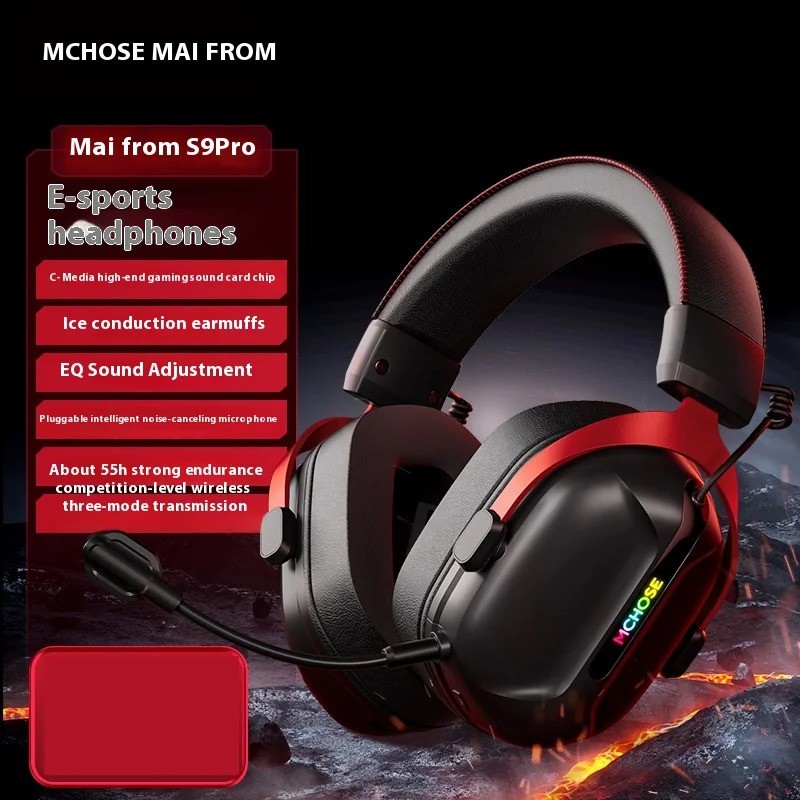 Mchose S9 Pro Wireless Headphone Aluminium Alloy Tri Mode Low Delay ...