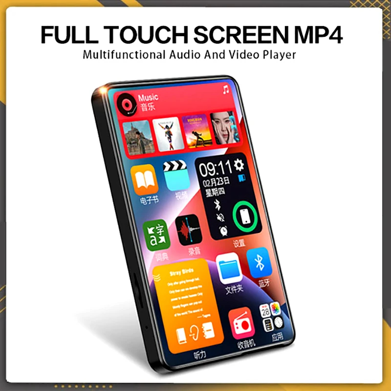 4 Inch UI MP4 Player MP3 Music Player Bluetooth 5.0 Touch Screen 16GB ...