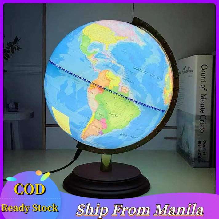 25/32cm LED Luminous Teachinig Globe light World Earth Globe Map ...