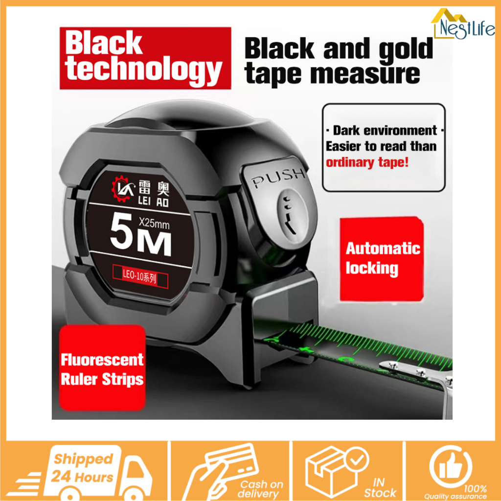 5m 7.5m 10m Self -locking Fluorescent Steel Roll High -precision Laser ...