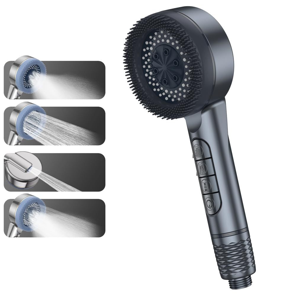 3 modes high pressure handheld shower head with filter one button water ...