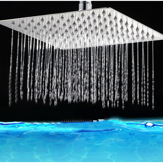 RCG Black Stainless Steel SUS304 8inch "Bathroom shower head Ultra