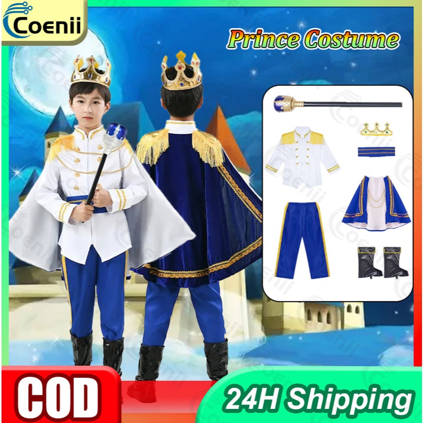 Prince Costume For Kids Boy Blue Prince Cosplay Costume For Kids