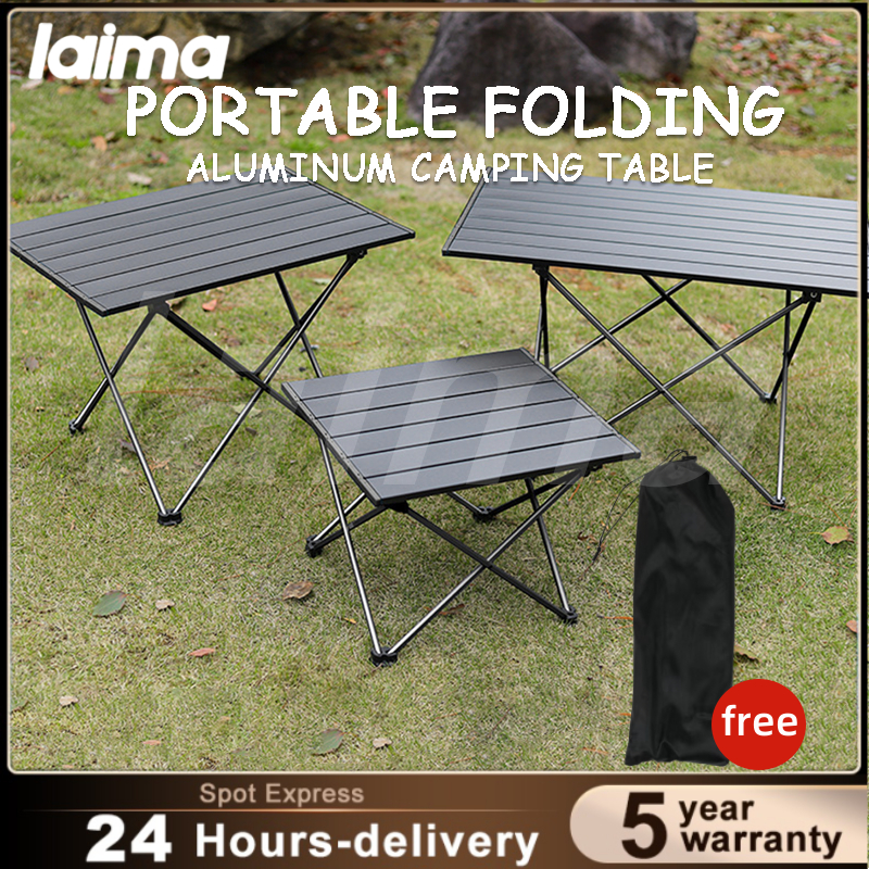 LAIMA Folding Camping Table Outdoor Portable High Strength Aluminum Alloy  Multi-Function Ultra-light Table