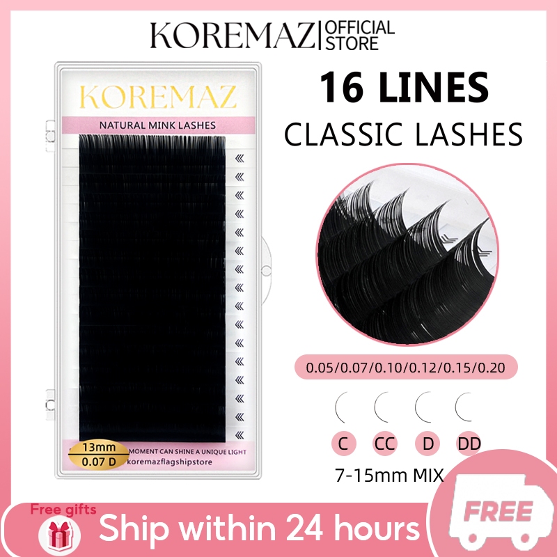 KOREMAZ 16 Rows C/D/DD+ Curl New Upgradation Individual Eyelash ...