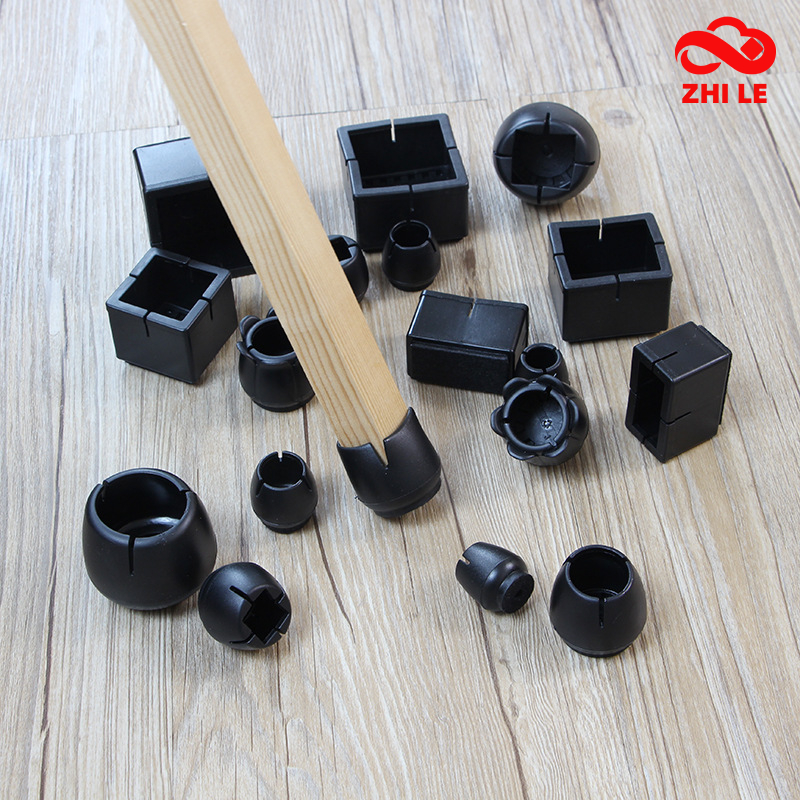 Black Furniture foot rack leg cover silicone protection felt pad table ...
