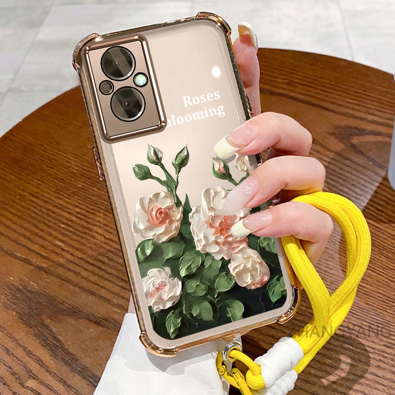 Case For OPPO RENO 7Z 5G RENO 8Z 5G Four corner anti drop electroplated ...