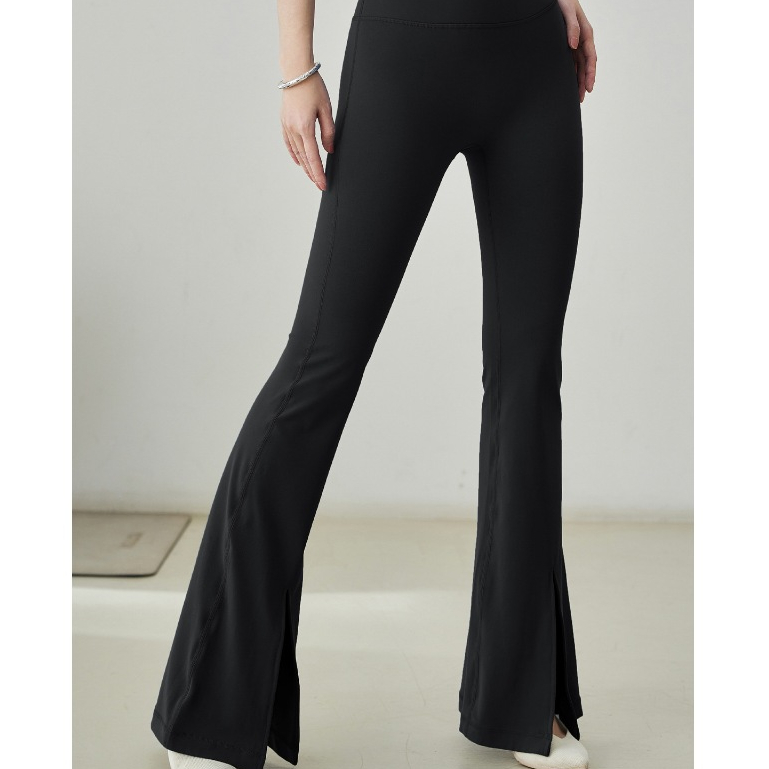 High-rise yoga pants flared pants bell-bottoms | Shopee Philippines