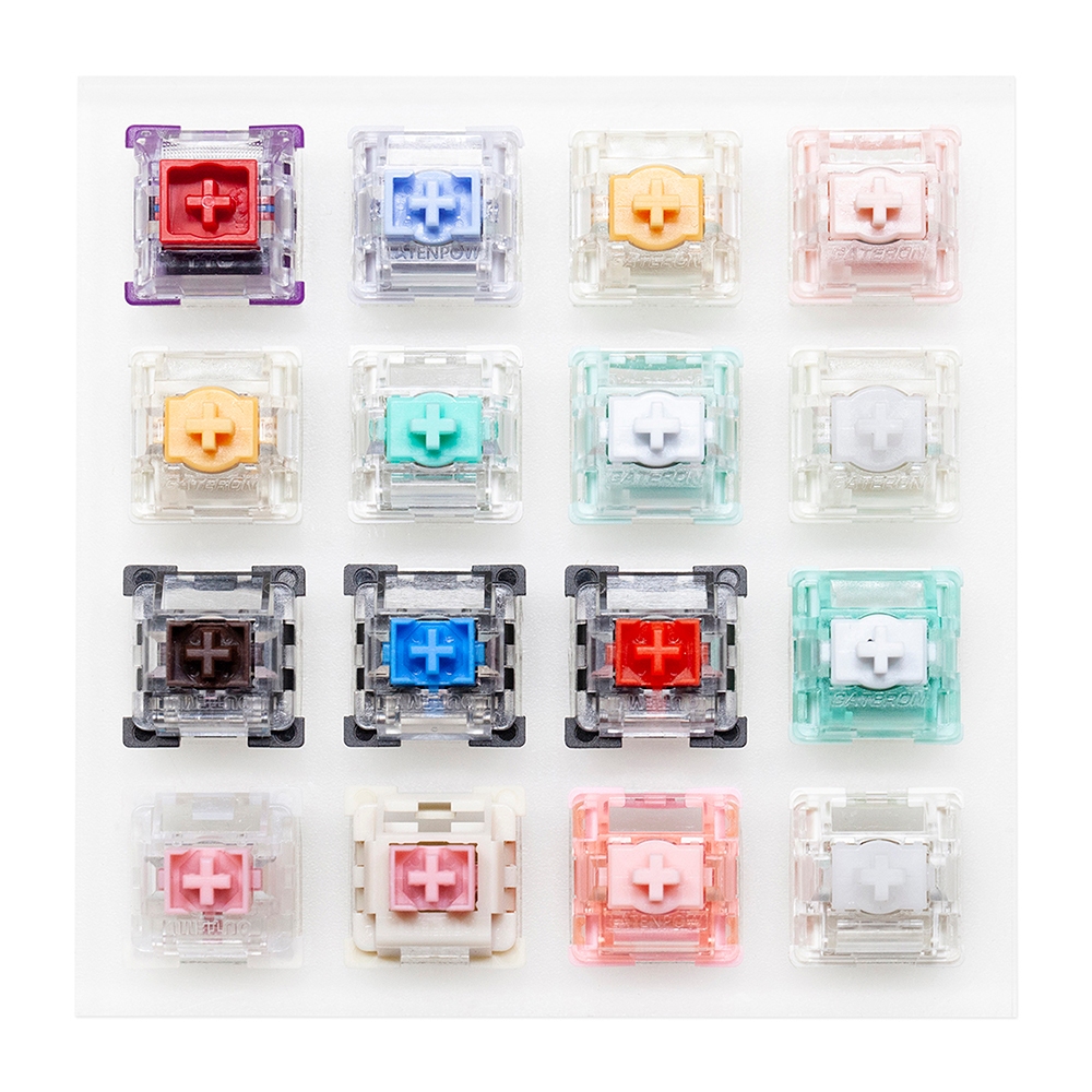 KPREPUBLIC Magnetschalter-Tester Mit Acryl-Basis & Leeren Tastenkappen – 16-in-1 Set Für Mechanische Tastaturen
