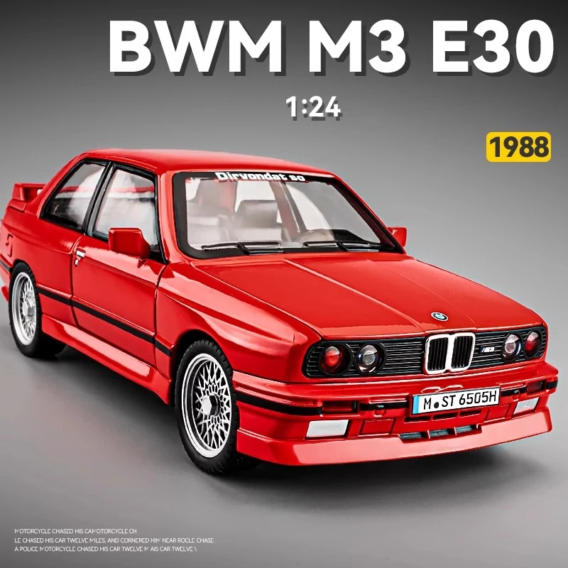 Diecast car 1/24 BMW M3 Evolution II E30 1988 Toy Car Model Diecast ...