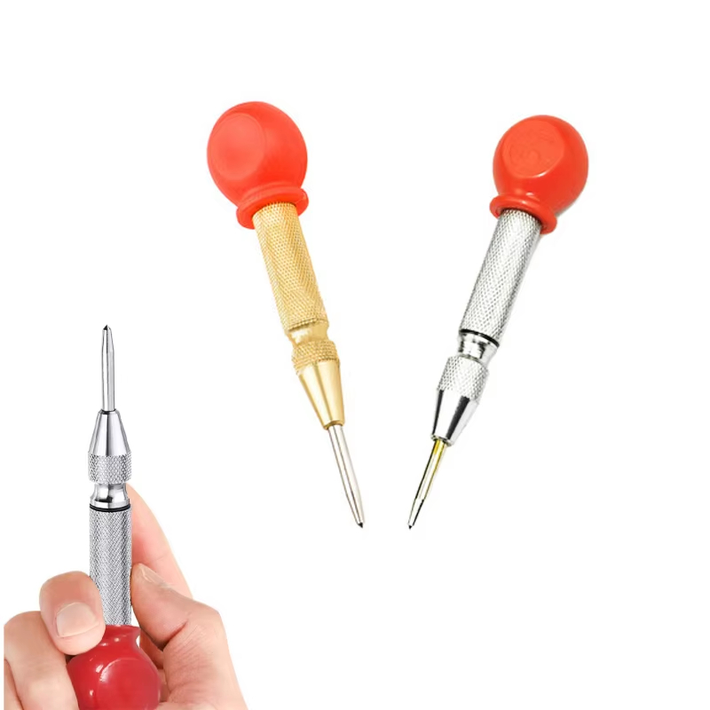 New Hand Tool Automatic Center Punch Spring Loaded Marking Hole Carbon