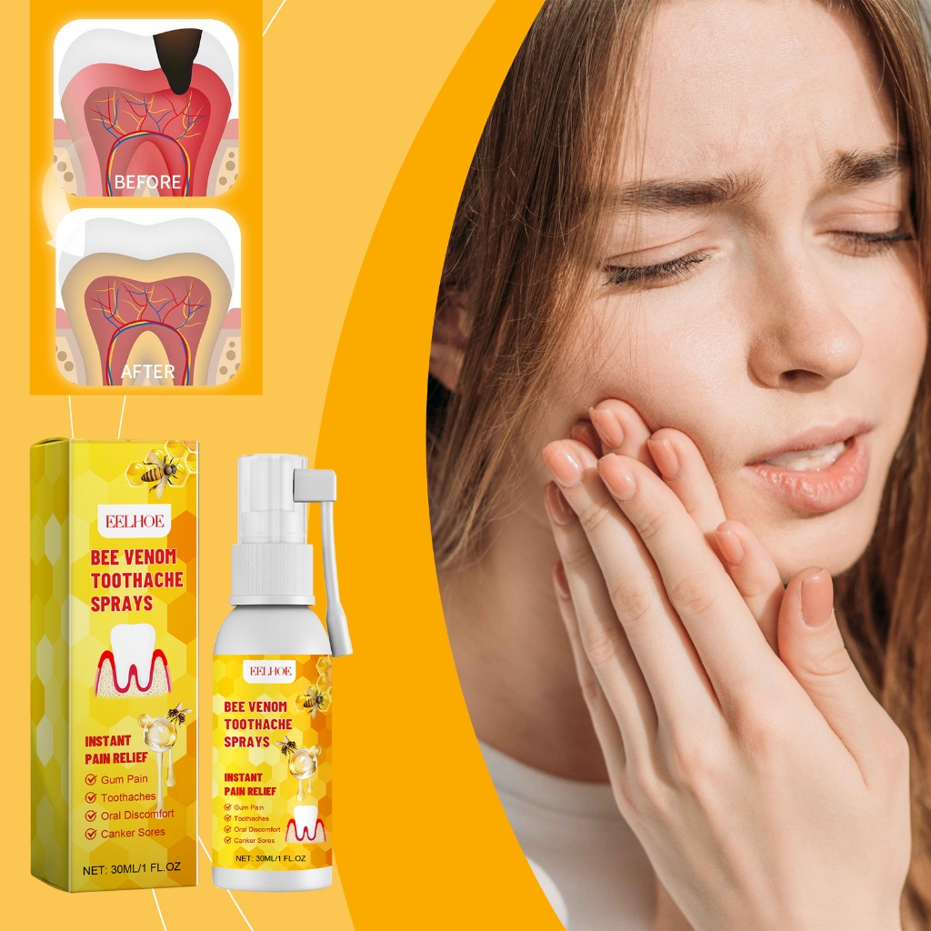 EELHOE Toothache Relief Spray Periodontitis Remover Eliminate Plaque ...