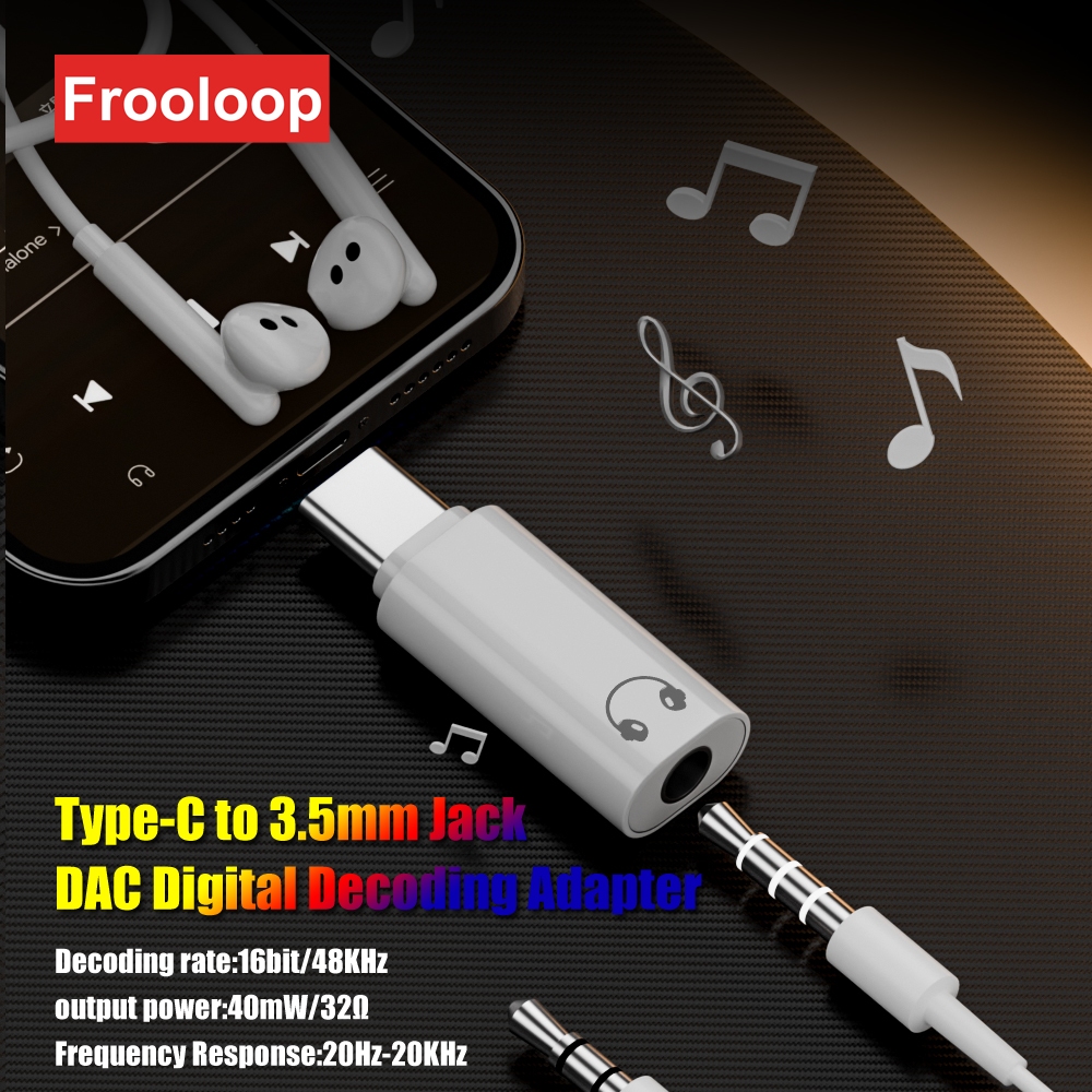 DAC Type C to mm Jack Adapter USB C to Audio Aux Converter For Samsung  S24U S23 U iPhone15 iPhone16 16Bit 48KHz