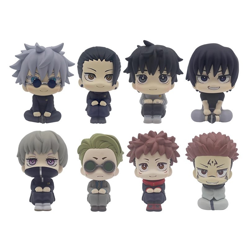 Pack De 2 Figuras De Gojo Satoru Y Geto Suguru De 10 Cm - Versión Look Up, Cabezas Giratorias, Coleccionable De Anime Jujutsu Kaisen Para Fans