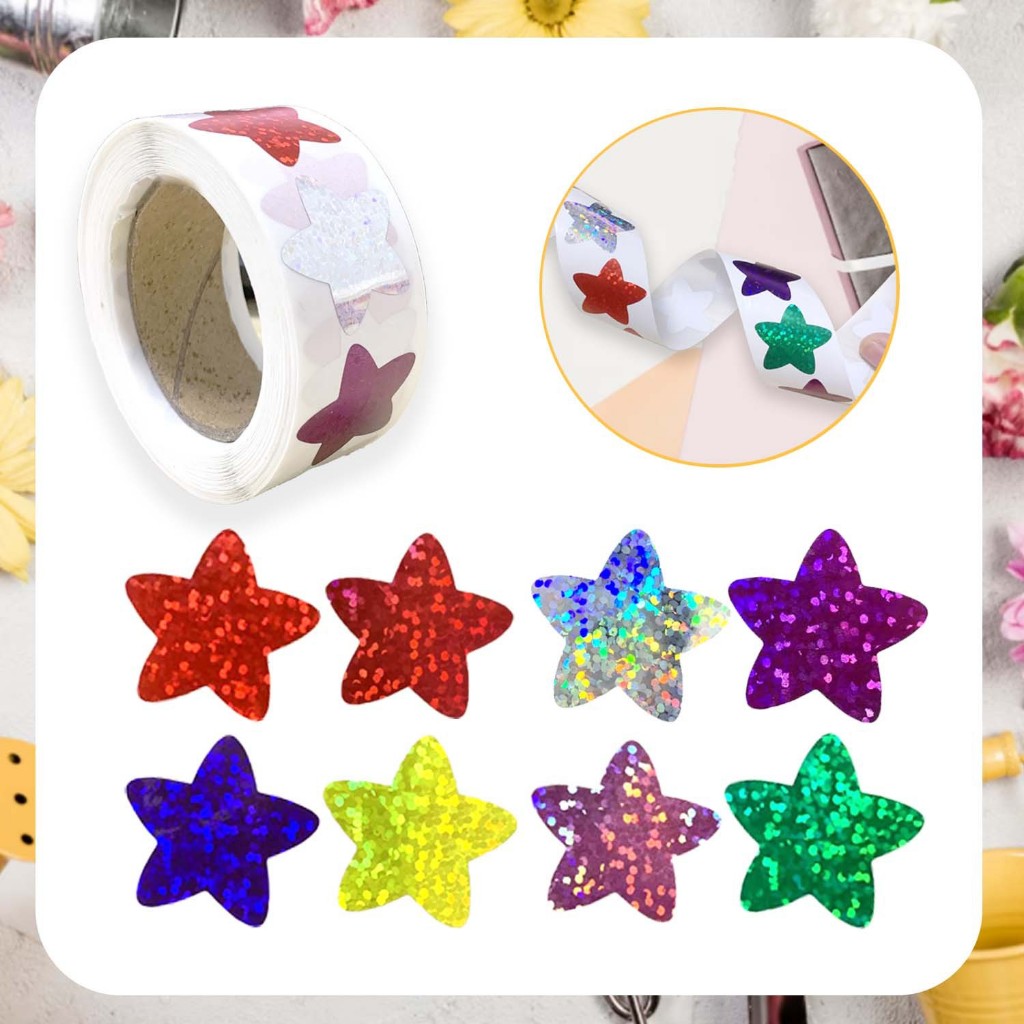 500 PCS Star Reward Stickers for Kids Self Adhesive Teacher Stickers ...