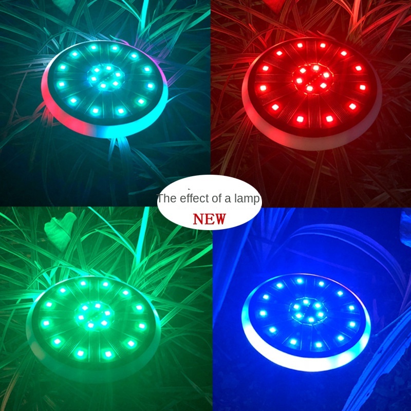 rgb full color solar ground light ground lawn light Garden courtyard ...