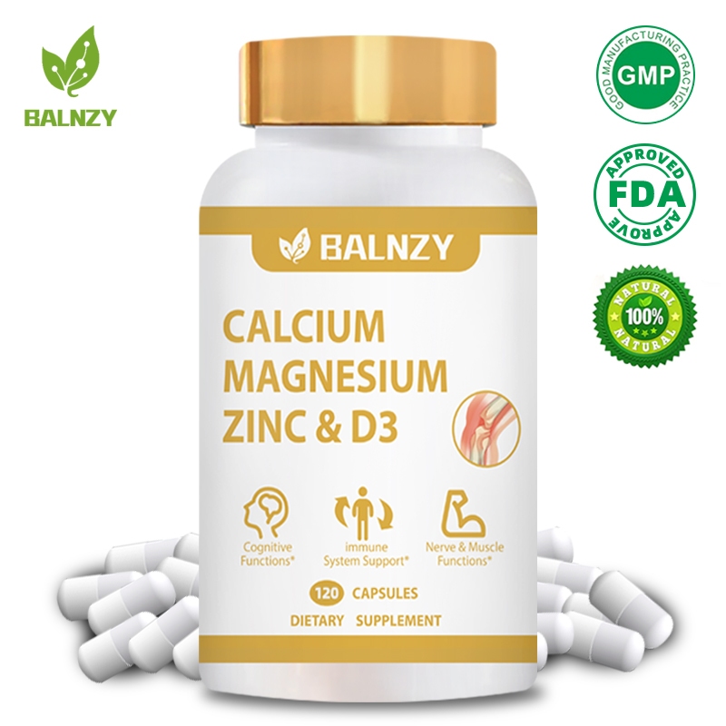 Balnzy Calcium Magnesium Zinc & Vitamin D3 Capsules Enhance Immune