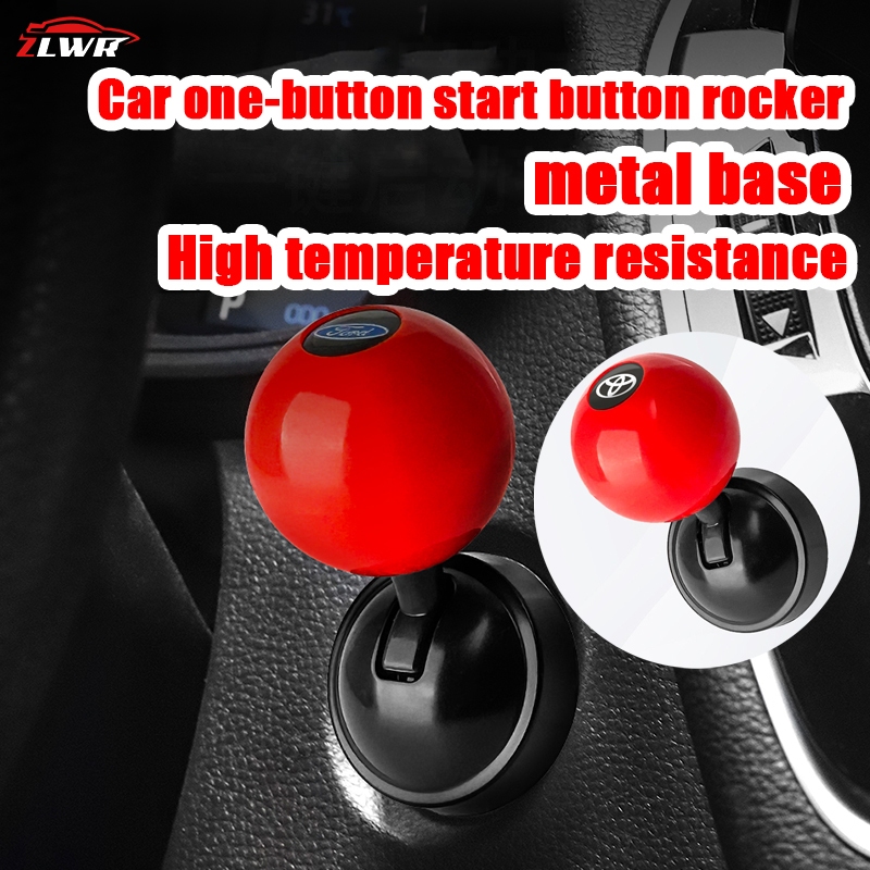 ZLWR New Tie Rod One-touch Start Button Rocker Metal Ball Starter Cover ...