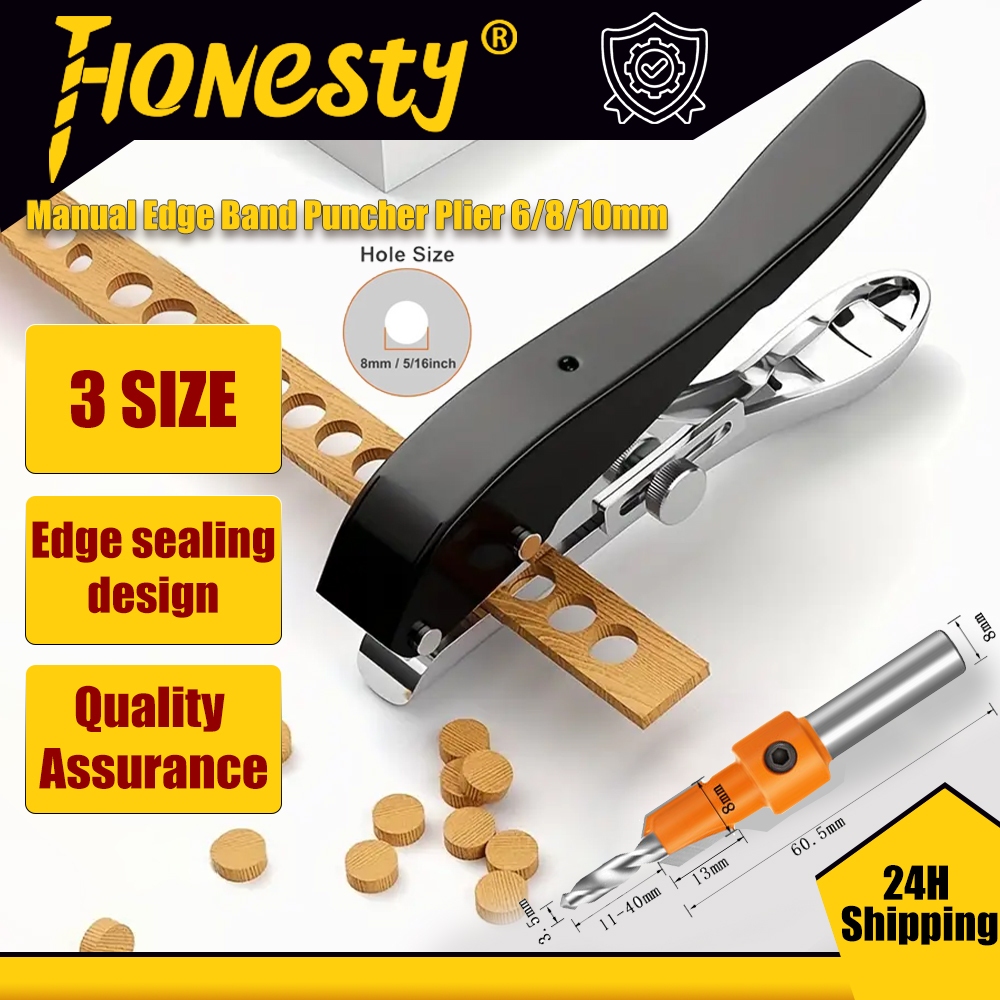 Manual Edge Banding Pliers 6/8/10mm Hole Punching Calipers for Plastic