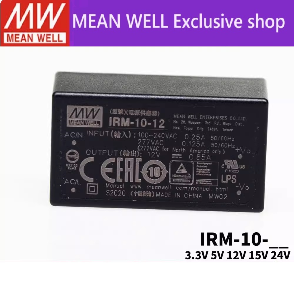 MEAN WELL IRM-10 IRM-10-5V12V15V24V3.3 Switching power supply 10WAC-DC ...