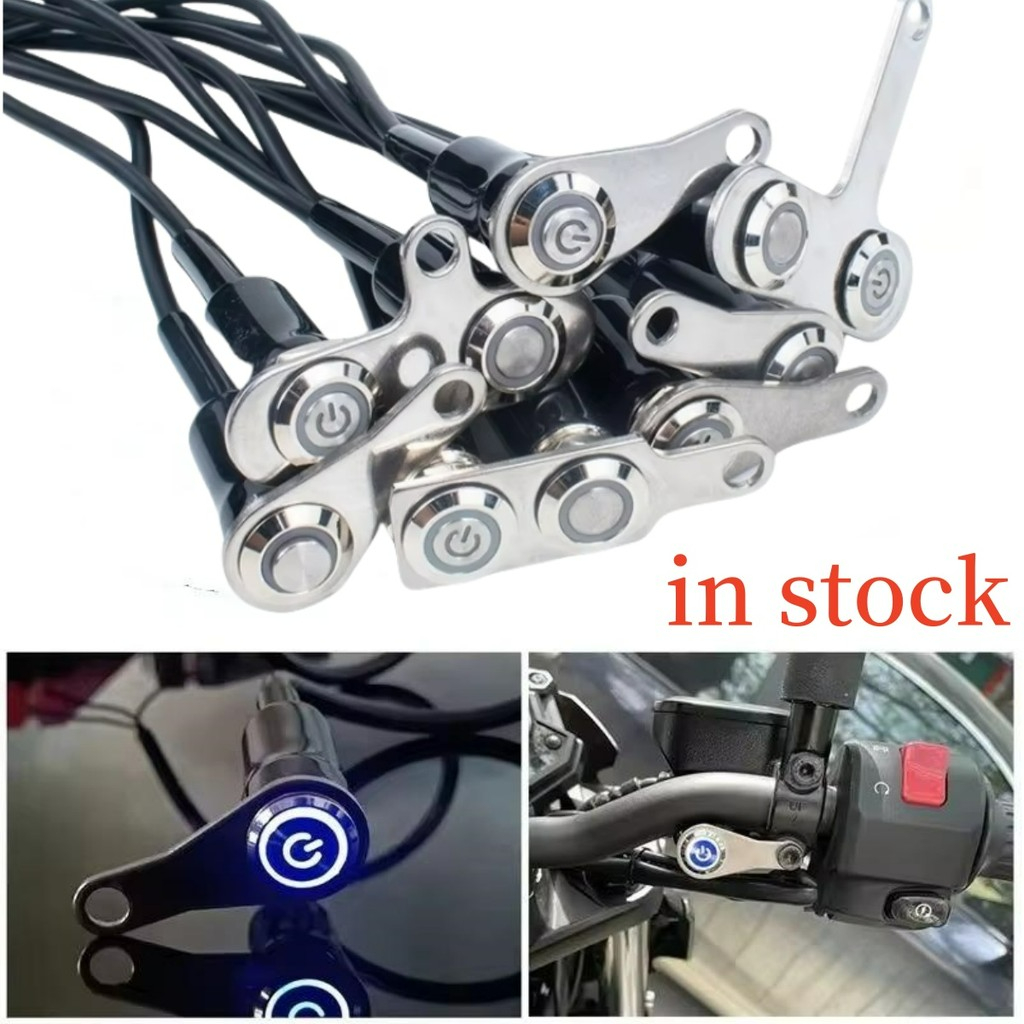 12V 24V waterproof LED motorcycle on off handlebar adjustable mount ...