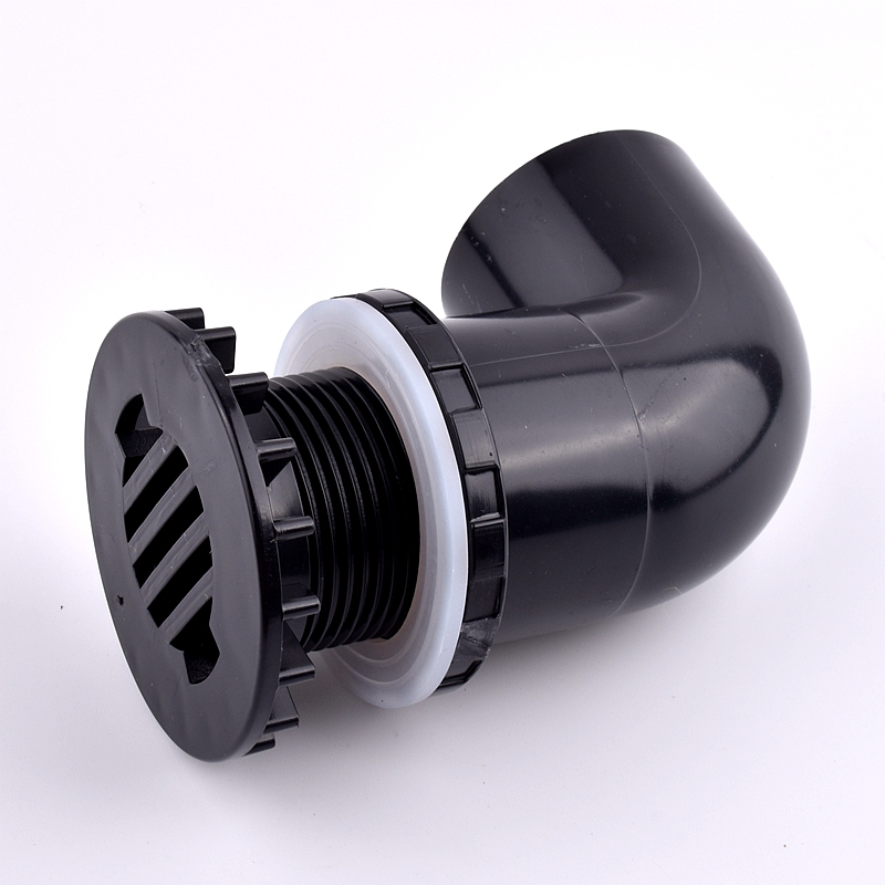 1pc I.D 20~50mm Black PVC Pipe Aquarium Butt Fish Tank Drain Joints ...