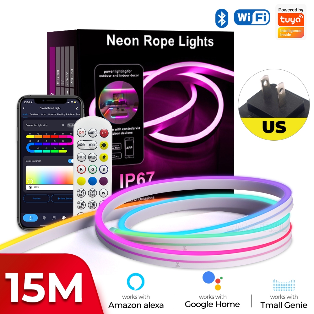 SMATRUL Tuya Smart Wifi Color Led Light Strip Band RGB 5050 Waterproof
