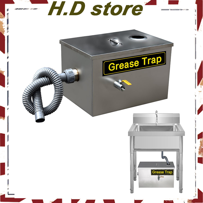 8 lbs 5GPM gallons per minute grease trap stainless steel grease trap for  restaurant | Shopee Philippines