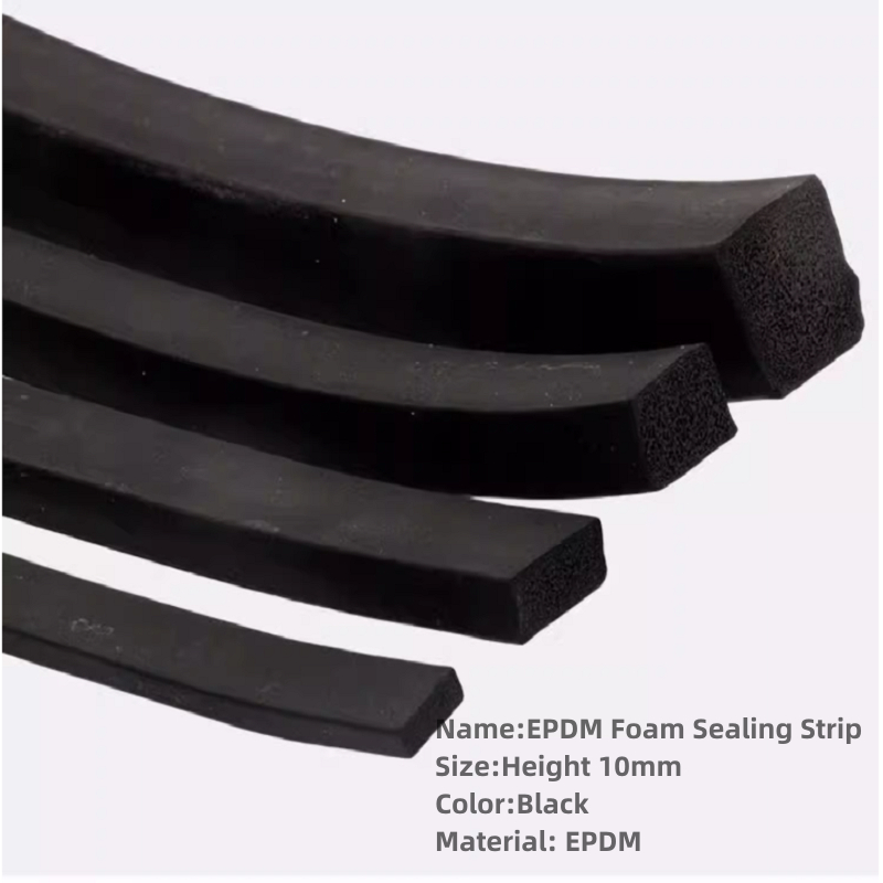 Height 15 20 25 30 35mm EPDM Black Foam Sponge Rubber Sealing Strip-1 ...