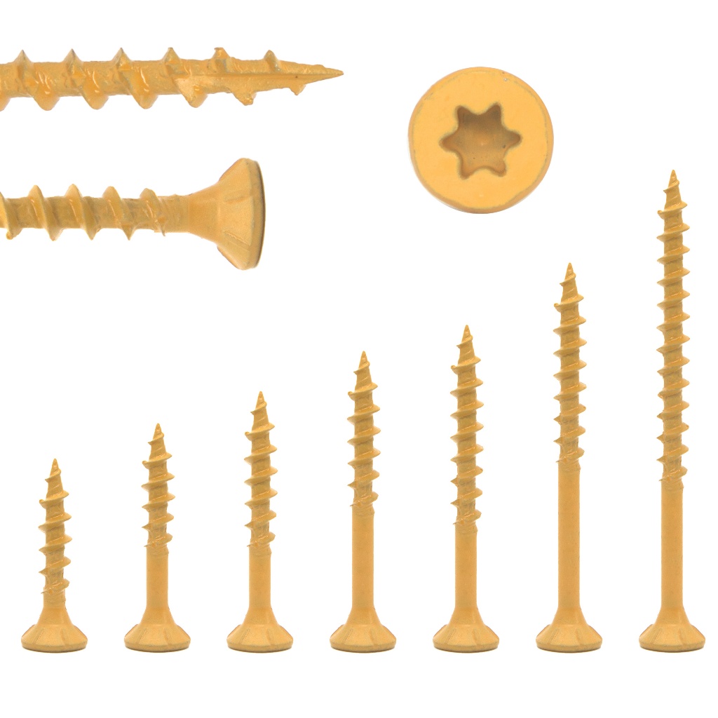 50/100pcs Coarse Thread Deck Screws — 8# 7 Sizes, Fully Machined Male ...