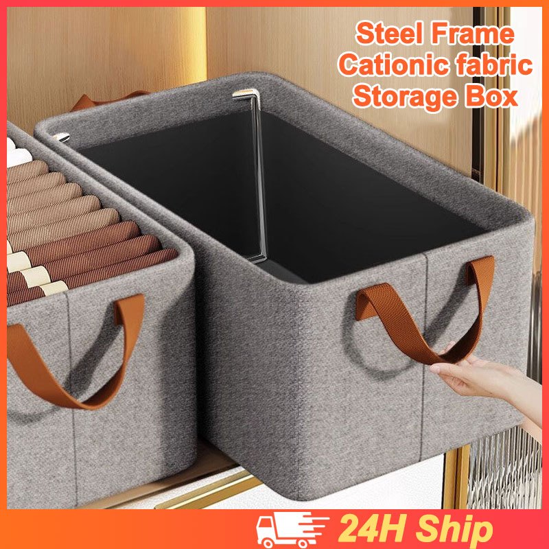 Steel Frame Cation Storage Box Clothes Organizer T Shirt Organizer ...