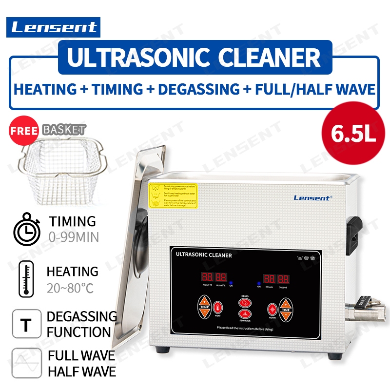 Lensent 6.5L Digital Ultrasonic Cleaner Adjustable Heating Timing ...
