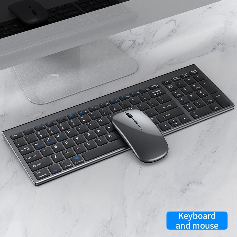 Wireless Bluetooth 2.4G Dualmode Keyboard And Mouse Set Rechargeable