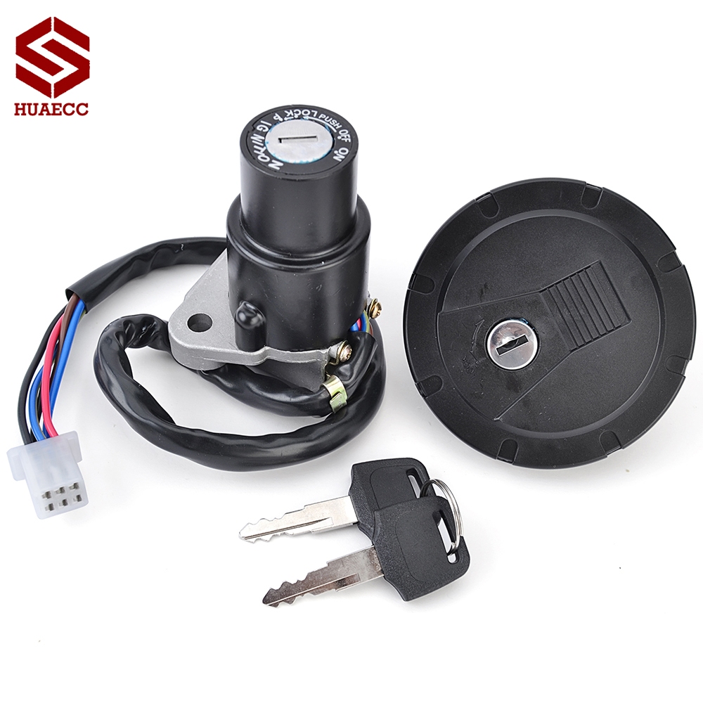 Gas Fuel Tank Cap Seat Ignition Switch Start Lock Key Set for Kawasaki ...