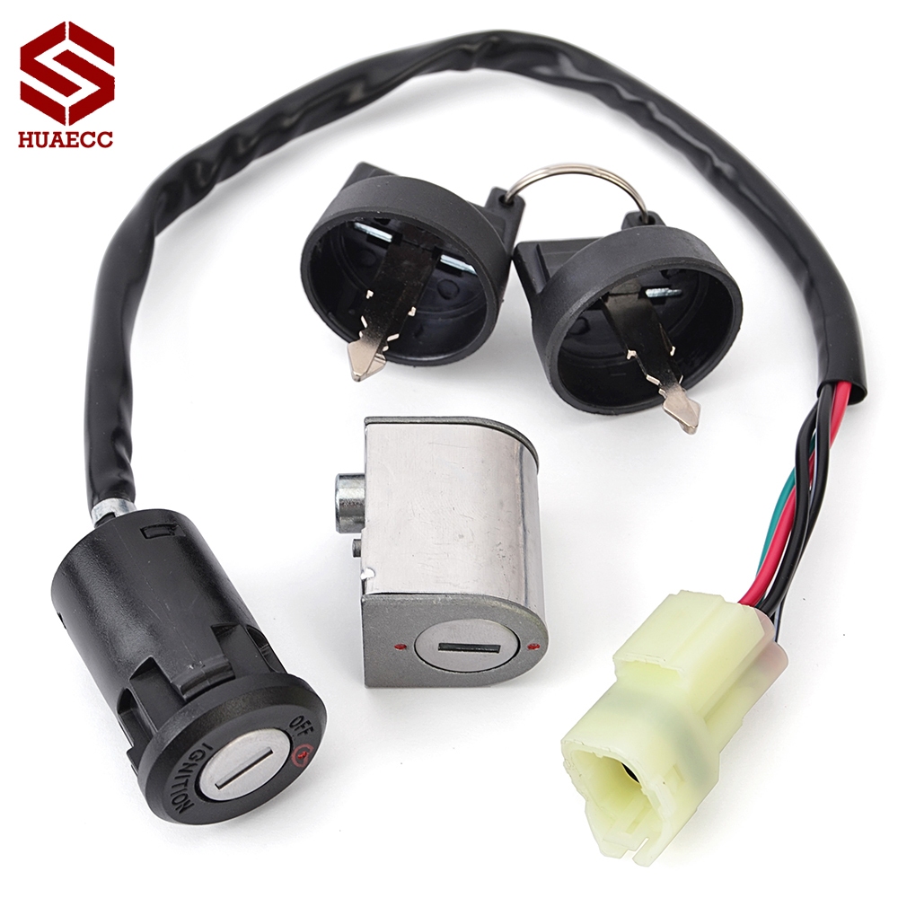 Gas Fuel Tank Cap Seat Ignition Switch Start Lock Key Set for Kymco ATV