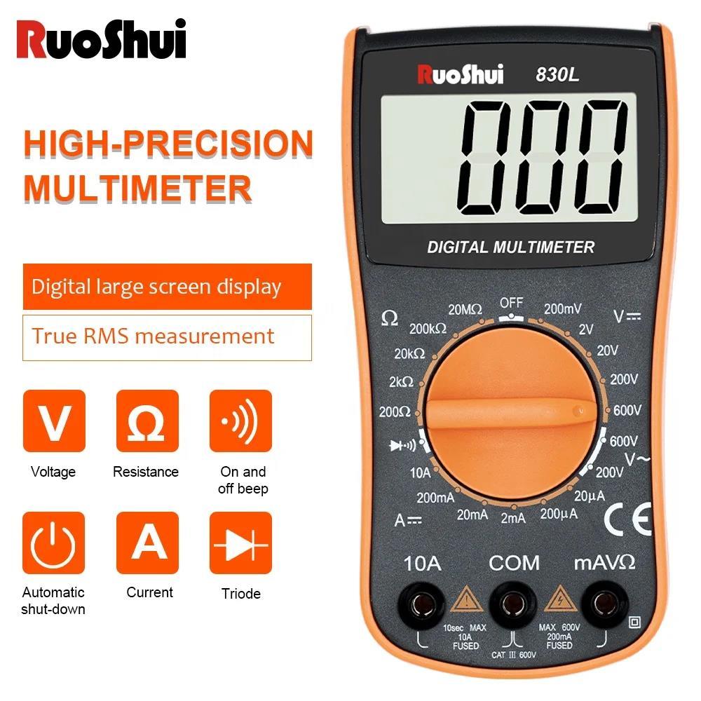RuoShui 830L Mini Multimeter Voltage Current Resistance Tester LCD ...
