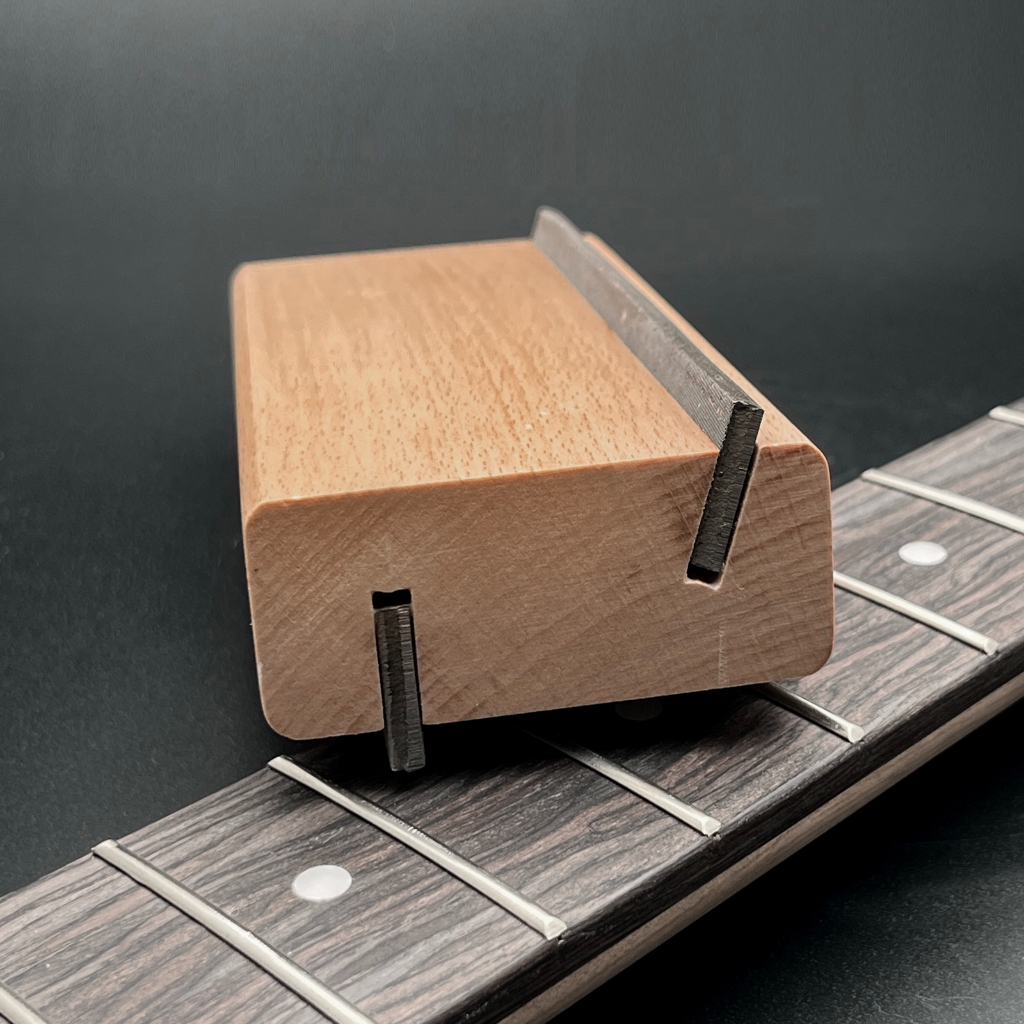 Solid Wood Guitar Fret 2 in 1 Crowning end BevelFlush Files Tool Steel