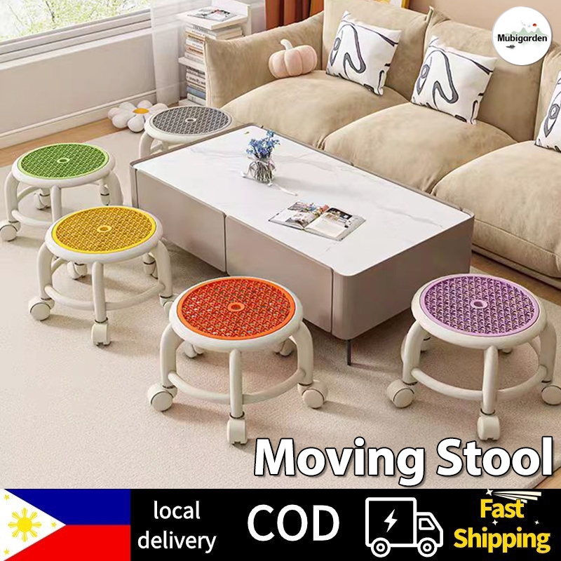 wheel Stool Chair with wheels Mini stool Spinner baby childs pulley low ...