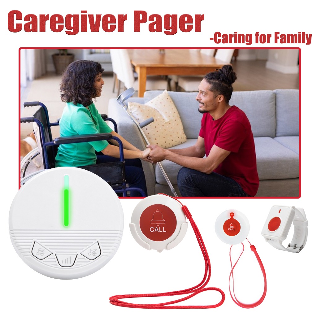 Wireless Caregiver Pager Multi-type Call Button Alert Help System for ...