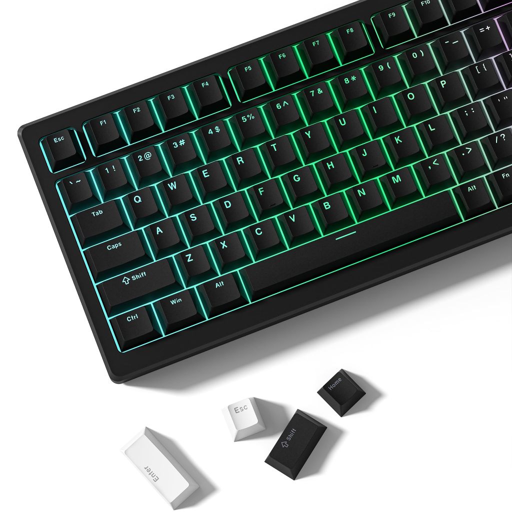 Womier Shine Through PBT Keycaps Cherry Profile Custom Keycap Set for ...