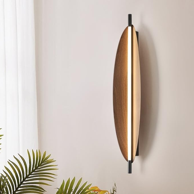 Vintage Creative Leaf Shape Wall Sconce,Wabisabi Style LED Decor Wall