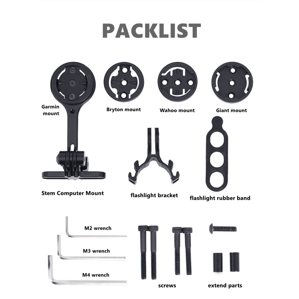 Bike Stem Extension Aluminum Alloy Computer Mount Code Table Rack For ...