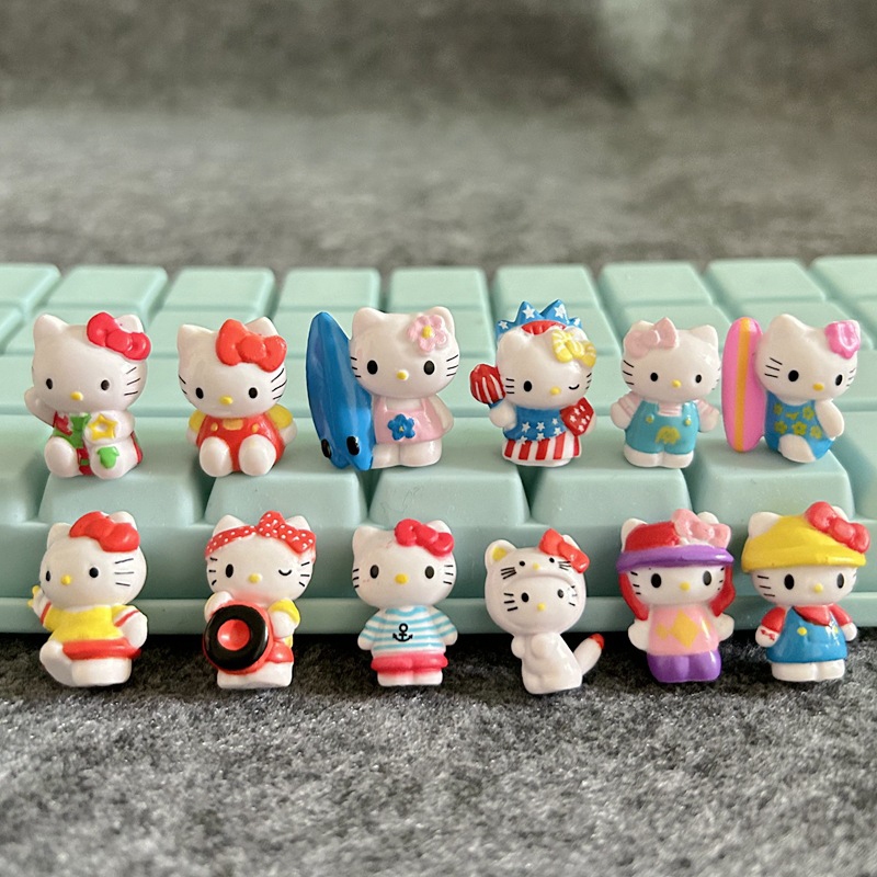12Pcs/Set 2-2.5cm Cross Dressing Hello Kitty Kitten Hole Shoes DIY ...
