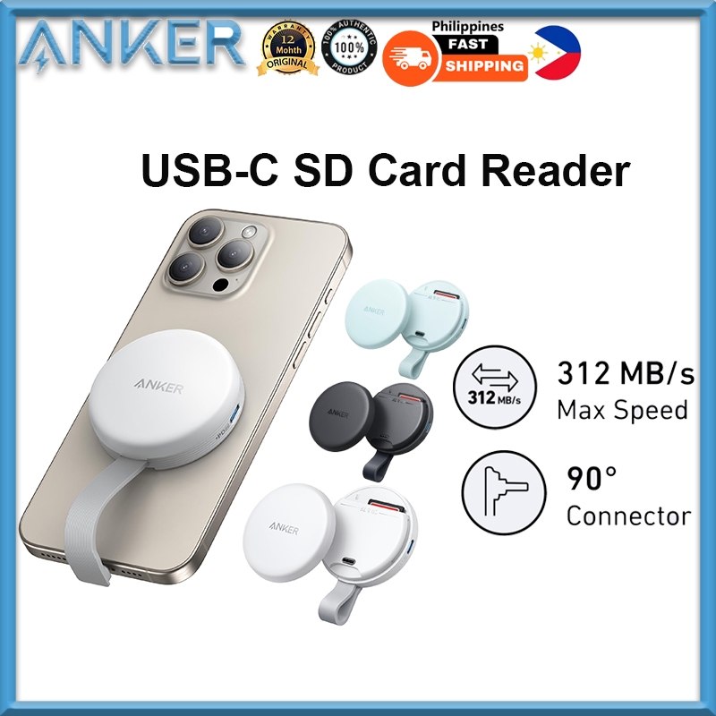 Anker SD Card Reader MagGo USBC Adapter 312MB/s Max Data Transfer