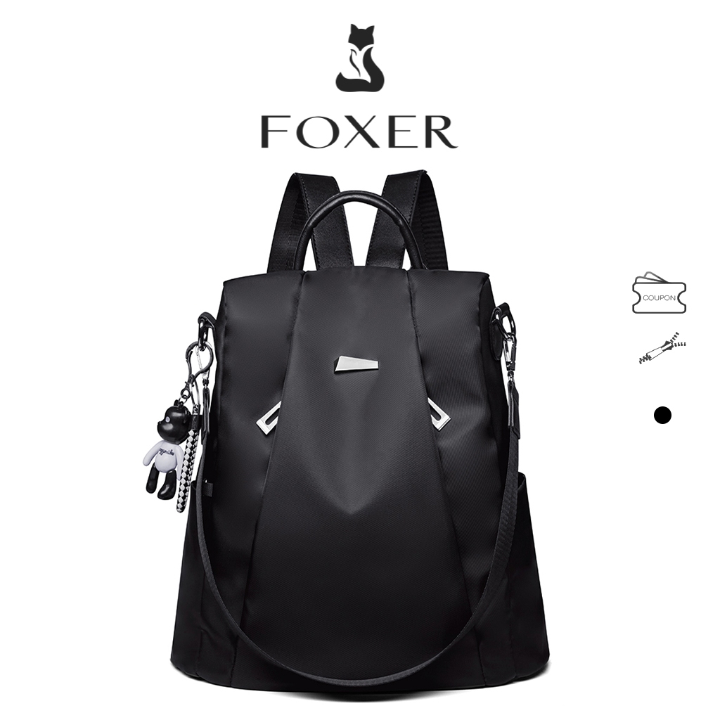 FOXER Oxford cloth lady backpack large capacity travel backpack lady soft  business briefcase female fabric casual shoulder bag