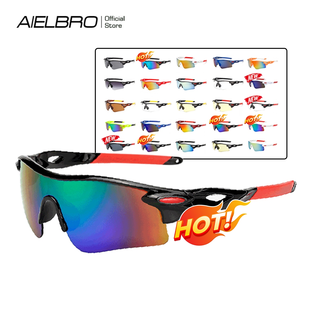 AIELBRO Cycling Shades Outdoor Sport Eyewear Bicycle Running Fishing Bike  Glasses Riding Sun Glasses